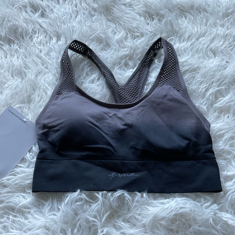 🆕PINK DARK CHARCOAL OMBRÉ CONTOUR SPORTS BRA‎